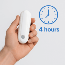 treat your symptoms for 10 minutes at a time